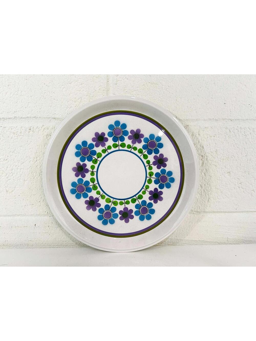 Large Serving Platter Mikasa Light 'N Lively Plate Dish 1960s Flower Power